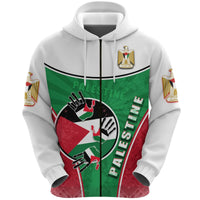 Palestine Independence Zip Hoodie Circle Stripes Flag Proud Version RLT13 - Wonder Print Shop