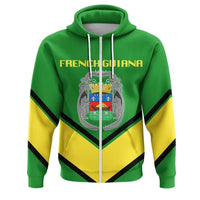 French Guiana Coat Of Arms Zip Hoodie Lucian Style RLT8 - Wonder Print Shop