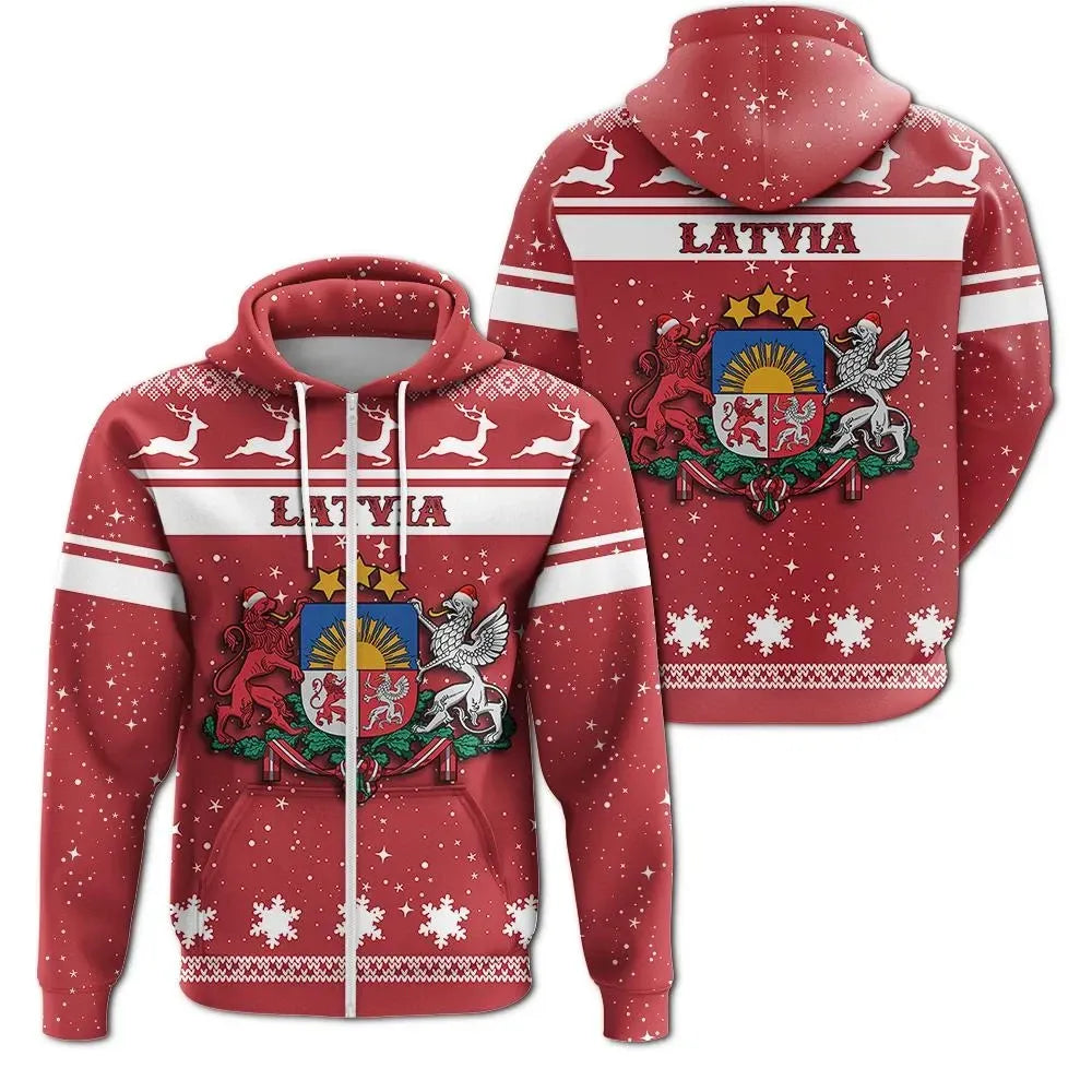 christmas-latvia-coat-of-arms-zip-hoodie