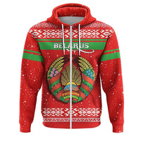 Christmas Belarus Coat Of Arms Zip Hoodie RLT6 - Wonder Print Shop