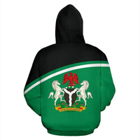 Nigeria All Over Zip Up Hoodie Curve Style RLT8 - Wonder Print Shop