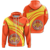 Bhutan Coat Of Arms Zip Hoodie Cricket Style RLT6 - Wonder Print Shop