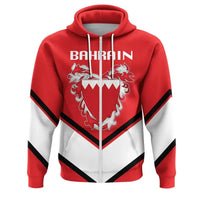 Bahrain Coat Of Arms Zip Hoodie Lucian Style RLT8 - Wonder Print Shop