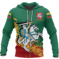 (Lietuva) Lithuania Special Zipper Hoodie New Update RLT6 - Wonder Print Shop
