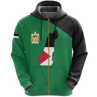 Palestine Hoodie Maps Zipper RLT13 - Wonder Print Shop