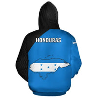 Honduras Map Zip Hoodie RLT8 - Wonder Print Shop