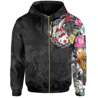 Best Koi Fish Tattoo Special Zip Hoodie RLT8 - Wonder Print Shop