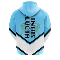 Saint Lucia Zip Hoodie Coat Of Arms Lucian Style RLT6 - Wonder Print Shop