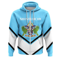 Saint Lucia Zip Hoodie Coat Of Arms Lucian Style RLT6 - Wonder Print Shop