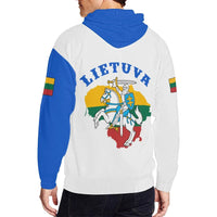 Lithuania Zip Hoodie Vytis Lietuva RLT6 - Wonder Print Shop