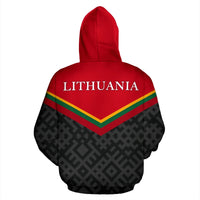 Lithuania Flag and Coat Of Arms Zip Up Hoodie RLT6 - Wonder Print Shop