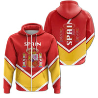 Spain Zip Hoodie Coat Of Arms Lucian Style RLT12 - Wonder Print Shop