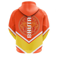 Bhutan Coat Of Arms Zip Hoodie Lucian Style RLT6 - Wonder Print Shop