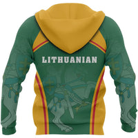 Lithuania Coat Of Arms Zipper Hoodie Sport Style RLT6 - Wonder Print Shop