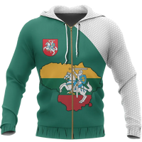 Lithuania Map Special Zipper Hoodie RLT6 - Wonder Print Shop