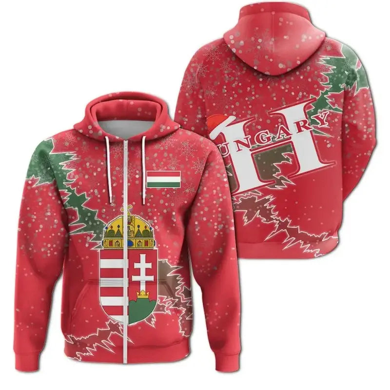 hungary-christmas-coat-of-arms-zip-up-hoodie-x-style