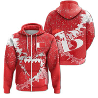 Bahrain Christmas Coat Of Arms Zip Up Hoodie X Style RLT8 - Wonder Print Shop