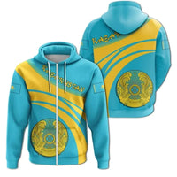 Kazakhstan Coat Of Arms Zip Hoodie Cricket Style RLT8 - Wonder Print Shop