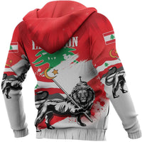 Lebanon Zip Hoodie Lebanese Lion Tattoo RLT6 - Wonder Print Shop