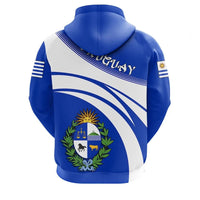 Uruguay Zip Hoodie Coat Of Arms Cricket Style RLT6 - Wonder Print Shop