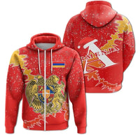 Armenia Christmas Coat Of Arms Zip Up Hoodie X Style RLT8 - Wonder Print Shop