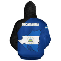 Nicaragua Map Zip Hoodie RLT8 - Wonder Print Shop