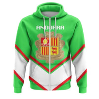 Andorra Coat Of Arms Zip Hoodie Lucian Style RLT8 - Wonder Print Shop