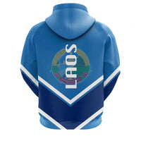 Laos Coat Of Arms Zip Hoodie Lucian Style RLT8 - Wonder Print Shop