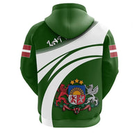Latvia Coat Of Arms Zip Hoodie Cricket Style RLT6 - Wonder Print Shop