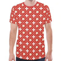 Switzerland T Shirt Switzerland Flag Pattern RLT13 - Wonder Print Shop