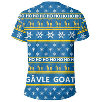 Gavle Goat Sweden T Shirt Swedish Yule Goat Blue RLT7 - Wonder Print Shop