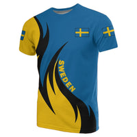 Sweden Coat Of Arms T Shirt Fire Style RLT7 - Wonder Print Shop