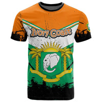 Ivory Coast T Shirt Vintage Grunge Style RLT7 - Wonder Print Shop