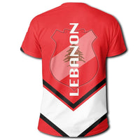 Lebanon Coat Of Arms T Shirt Lucian Style RLT6 - Wonder Print Shop