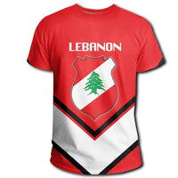 Lebanon Coat Of Arms T Shirt Lucian Style RLT6 - Wonder Print Shop