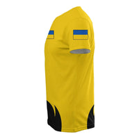 Ukraine Coat Of Arms T Shirt Fire Style RLT7 - Wonder Print Shop