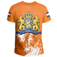 Netherland Coat Of Arms T Shirt Spaint Style RLT7 - Wonder Print Shop