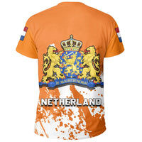 Netherland Coat Of Arms T Shirt Spaint Style RLT7 - Wonder Print Shop