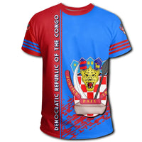 Democratic Republic Of The Congo Coat Of Arms T Shirt Quarter Style RLT13 - Wonder Print Shop