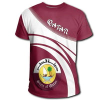 Qatar Coat Of Arms T Shirt Cricket Style RLT12 - Wonder Print Shop