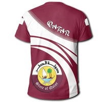 Qatar Coat Of Arms T Shirt Cricket Style RLT12 - Wonder Print Shop