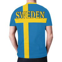 Sweden T Shirt Sweden Flag Map RLT7 - Wonder Print Shop