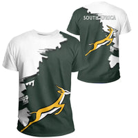 South Africa Springbok Unique T Shirt Scratch Style RLT8 - Wonder Print Shop