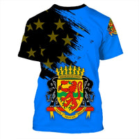 Congo Coat Of Arms T Shirt Flag Style RLT13 - Wonder Print Shop