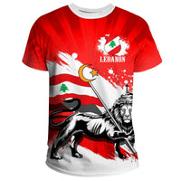 Lebanon T Shirt Lebanese Lion Tattoo RLT6 - Wonder Print Shop