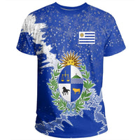 Uruguay Christmas Coat Of Arms T Shirt X Style8 RLT6 - Wonder Print Shop