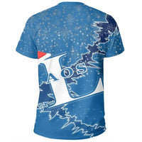 Laos Christmas Coat Of Arms T Shirt X Style RLT8 - Wonder Print Shop