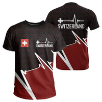 Switzerland T Shirt Switzerland In My Heartbeat RLT13 - Wonder Print Shop