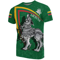 (Lietuva) Lithuania T Shirt Lithuanian Iron Wolf Green RLT6 - Wonder Print Shop