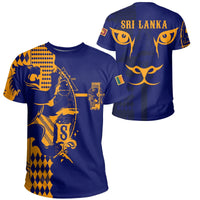 Sri Lanka King Of Lion T Shirt Blue RLT7 - Wonder Print Shop